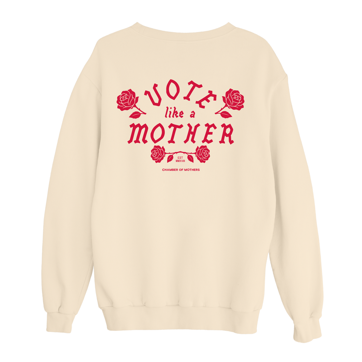 Vote Like A Mother Rose Crewneck Sweatshirt
